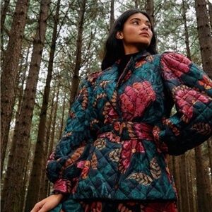 FARM Rio Multicolor Floral Puffer Jacket